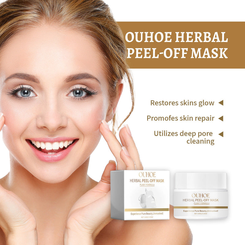 Herbal Peel-Off Mask, Pore-Shrinking Deep Gentle Cleansing Blackhead Removal Peel Mask