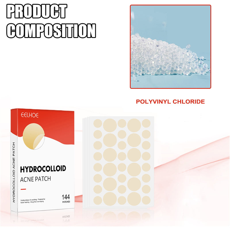 EELHOE Hydrocolloid Acne Patch Face Invisible Makeup Closed Mouth Acne Clear Acne Waterproof Breathable Facial Treatment