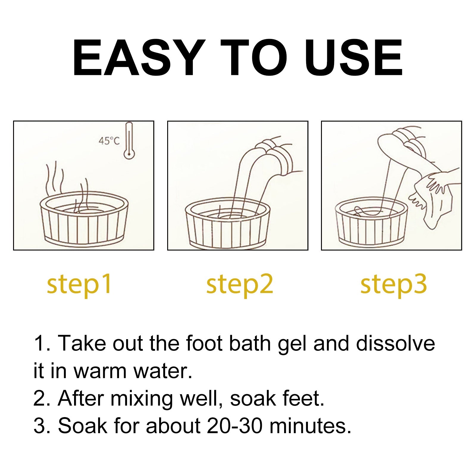 Foot Soaking Gel Herbal Foot Moisturizing Cleansing Body Care Foot Soaking Gel