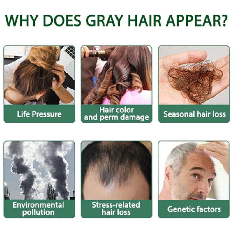 Black Hair Spray Dense Nourishing Roots Shine Smooth Natural Black Hair Cover White Hair Conditioner Spray