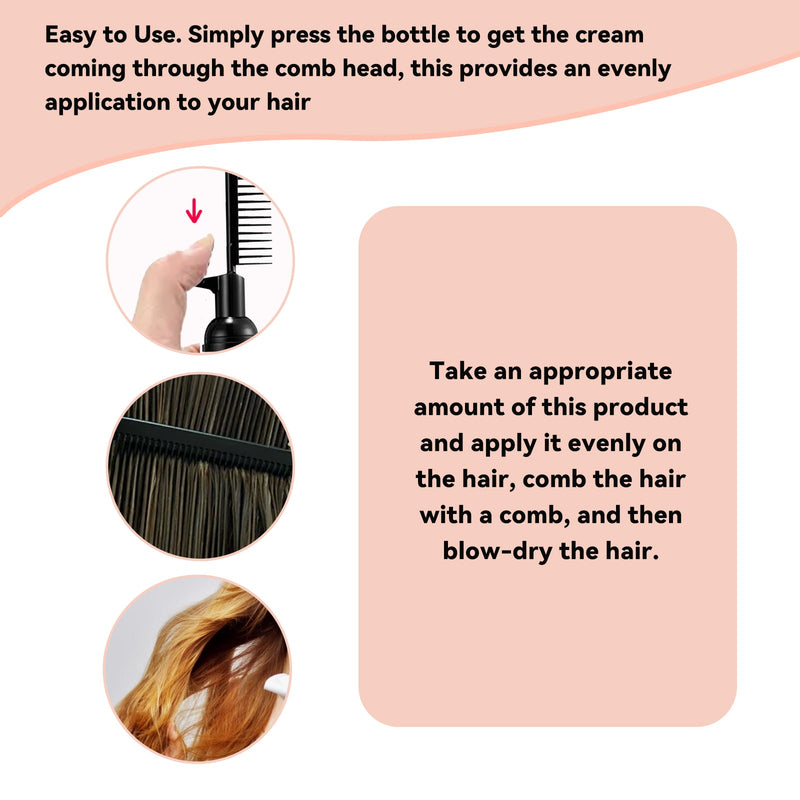 3 Seconds Straight Hair Cream, Light Hair Knot Not Repair Dry, Short-Tempered Bifurcate Embellish Hair Care