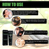 Bamboo Charcoal Blackhead Removal Mask, Deep Cleanse Pores And Acne T-Zone Oil Control With A Peel Mask