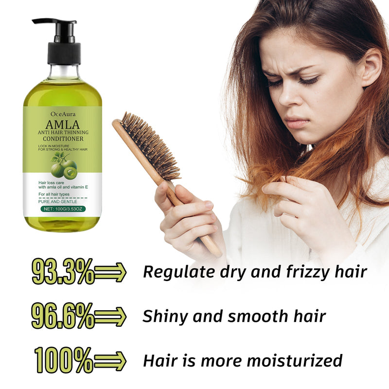 Amla Anti Hair Thinning Conditioner, Nourish Hair Smooth, Improve Dry Short-Tempered Massage Scalp Hair Membrane