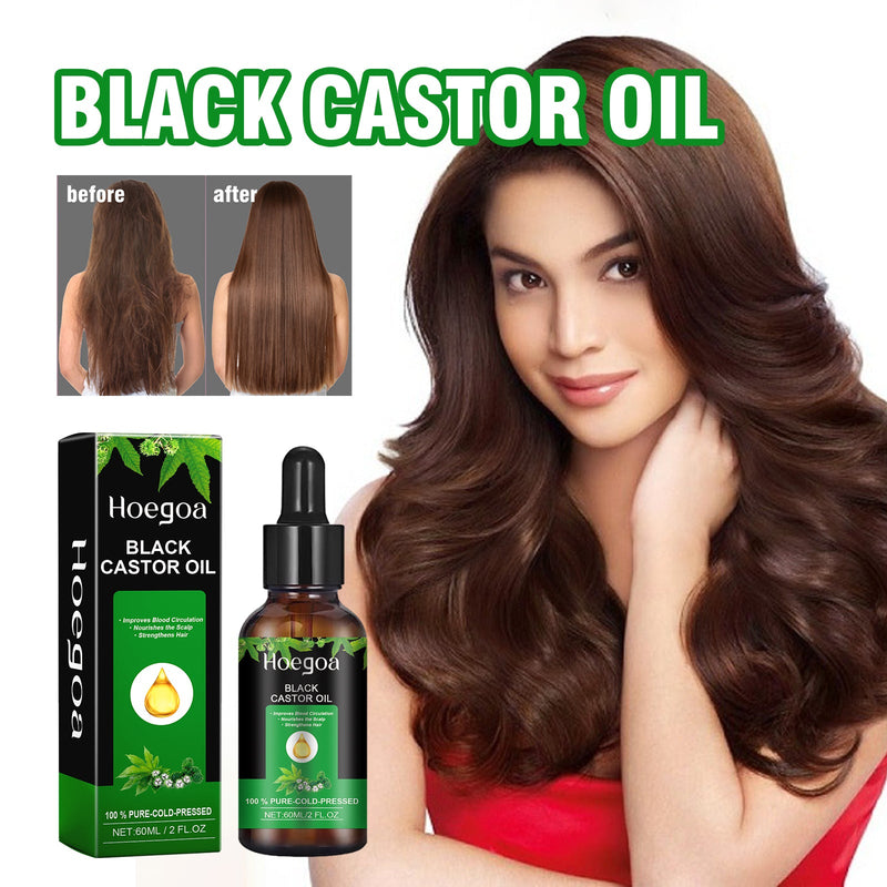 Black Castor Oil,Nourish Hair Prevent Moisture Scalp Solid Hair Strong Hair Black Castor Oil