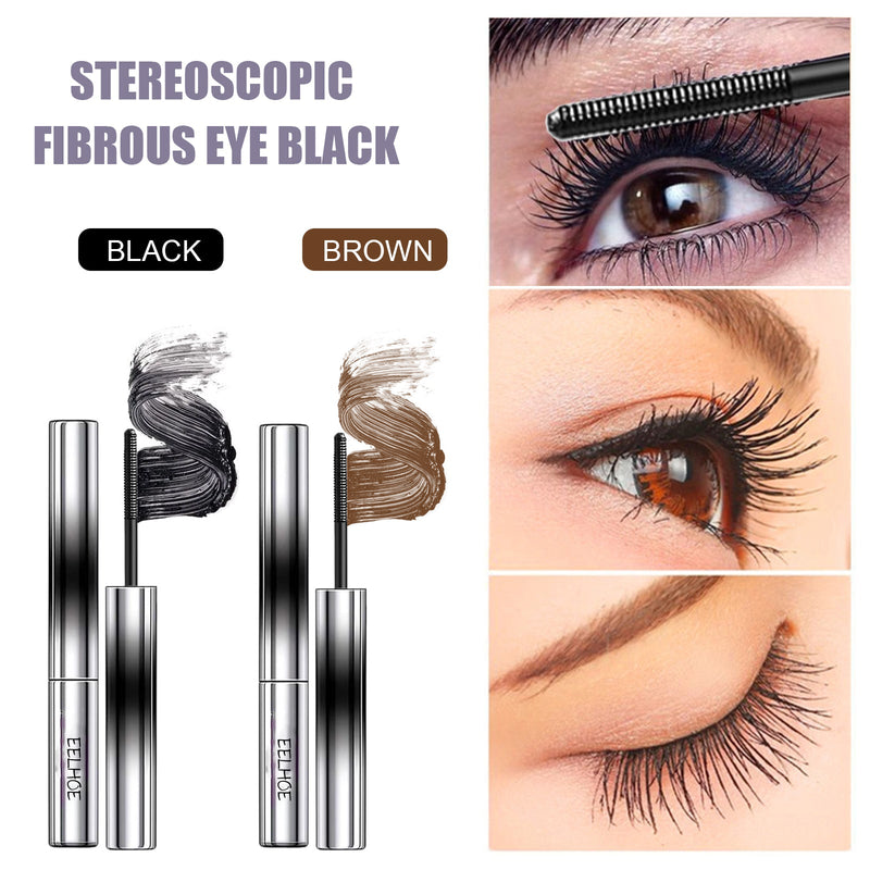 EELHOE Curl Your Mascara, Eyelashes Black Beautiful Natural Thick Sweat-Proof, Not Smudgy, Not Makeup Off Slim Long