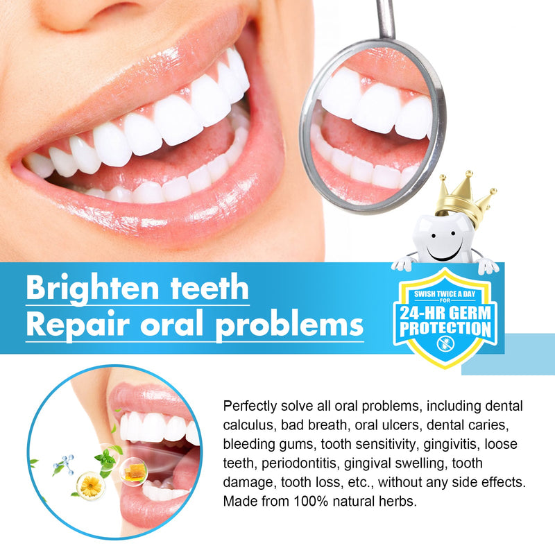 West&Month Herbal Brightening Oral Repair Foam, Clean Bad Breath And Teeth Stains With White Teeth Foam