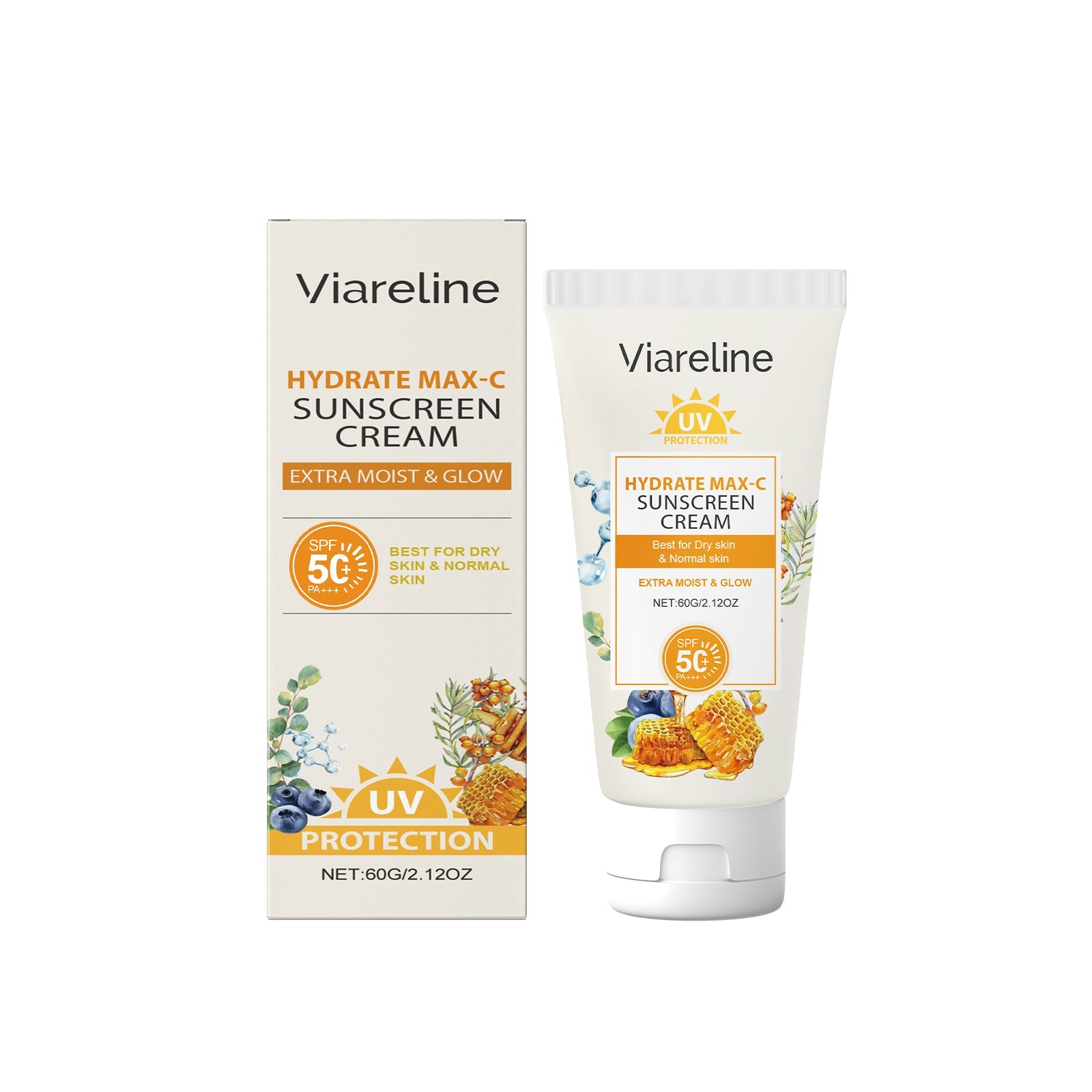 Viareline Hydrating Protective Cream Hydrating Light, Non-Greasy, Mild, Moisturizing, Moisturizing And Uv Insulating