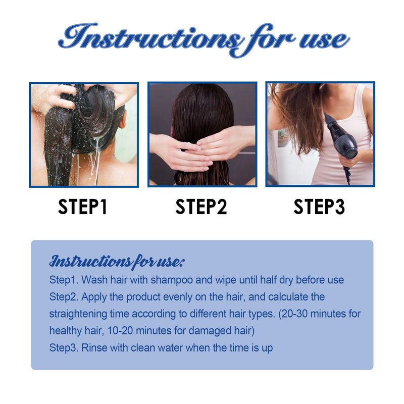 EELHOE Protein Hair Straightening Cream Nourishes Hair, Smooths Hair And Scalp, And Takes Care Of Smooth, Frizzy And Dry Hair