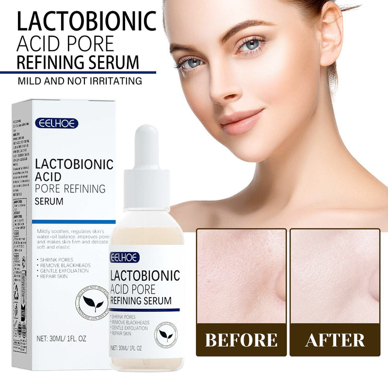EELHOE Lactosyl Acid Pore Narrowing Essence Skin Elastic Delicate Cleansing Blackhead Skin Care Essence