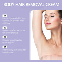 Jaysuing The Body Hair Removal Cream, Gently Removes Hair, Cleanses And Soothes The Skin, Making It Moist, Smooth And Convenient For Hair Removal Care
