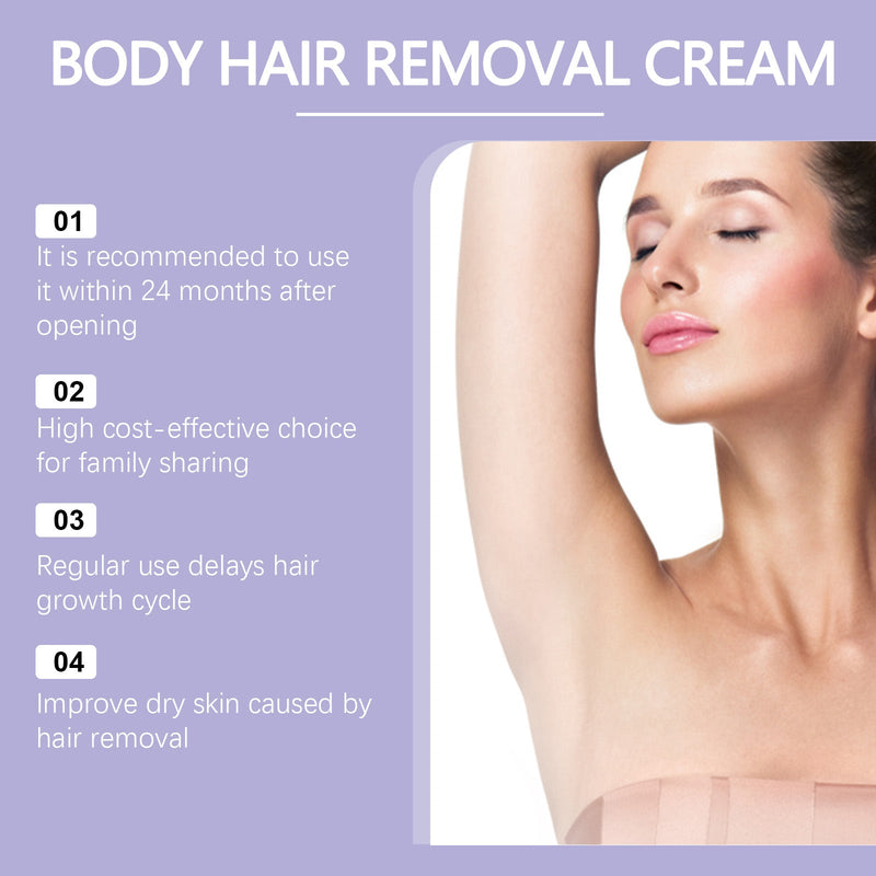 Jaysuing The Body Hair Removal Cream, Gently Removes Hair, Cleanses And Soothes The Skin, Making It Moist, Smooth And Convenient For Hair Removal Care
