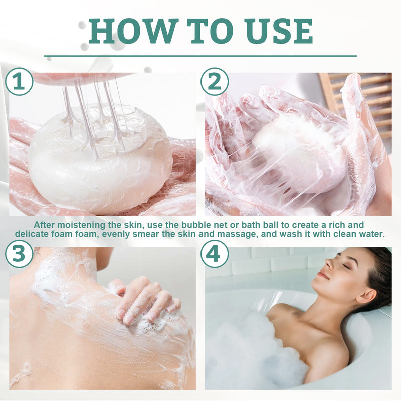 EELHOE Silk Protein Mask Soap (Round Type) Deeply Cleanses And Repairs The Skin, Moisturizes And Rejuvenates The Skin. Silk Goat Milk Cleansing Soap