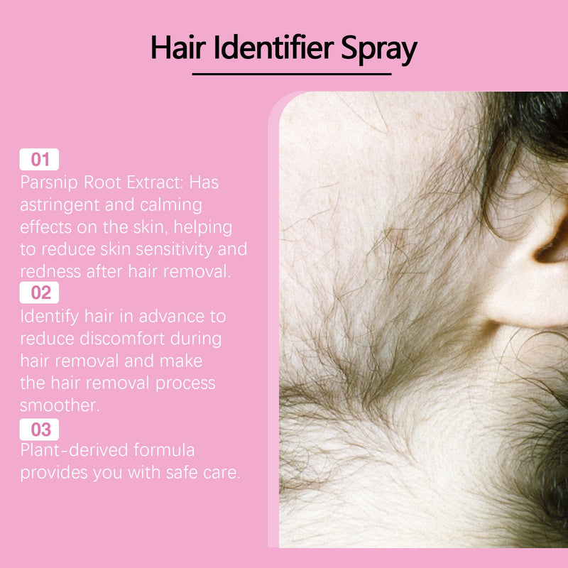 Facial Hair Recognition Spray, Facial Cleanser softens hair gentle non-irritating hair removal spray
