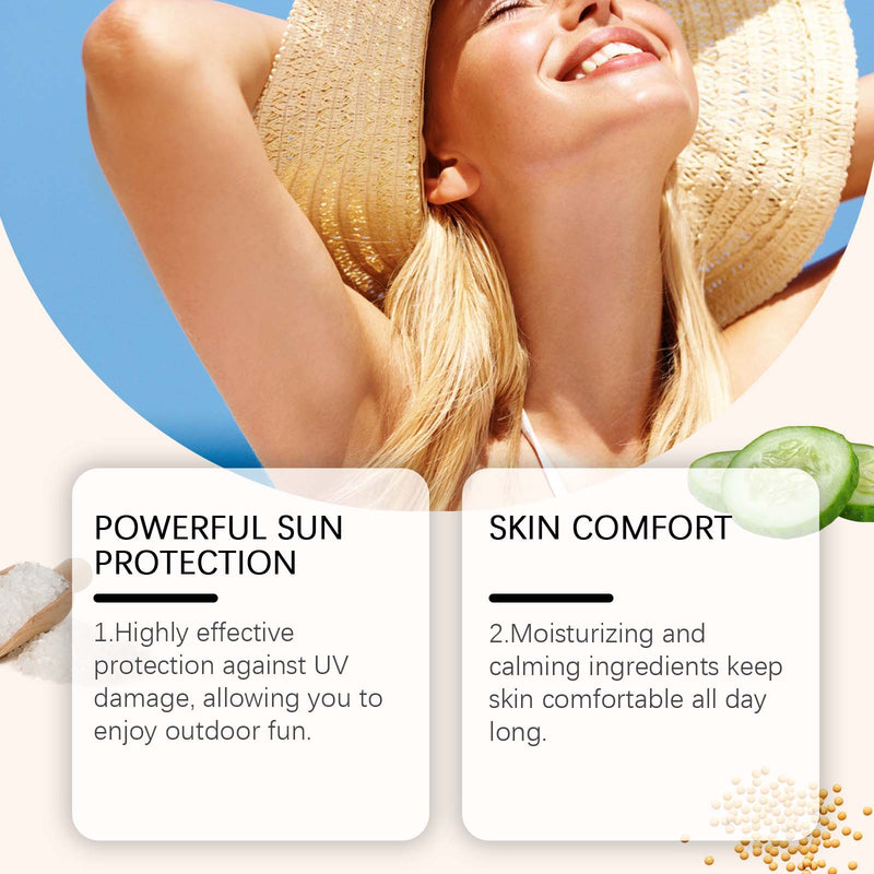 Ouhoe Rice Protective Cream Outdoor Uv Isolation Waterproof Moisturizing Skin Refreshing Non-Sticky Protective Cream