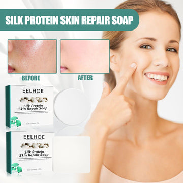 EELHOE Silk Goat Milk Hand Soap Deep Cleansing&Repairing Skin Moisturizing&Tender Silk Goat Milk Cleansing Soap