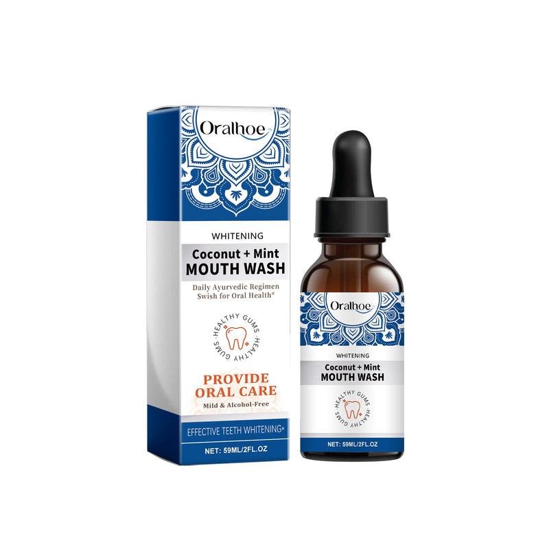 Coconut Mint Mouth Wash, Remove Stains Remove Odors Clean Mouth Whitening Teeth Oral Care