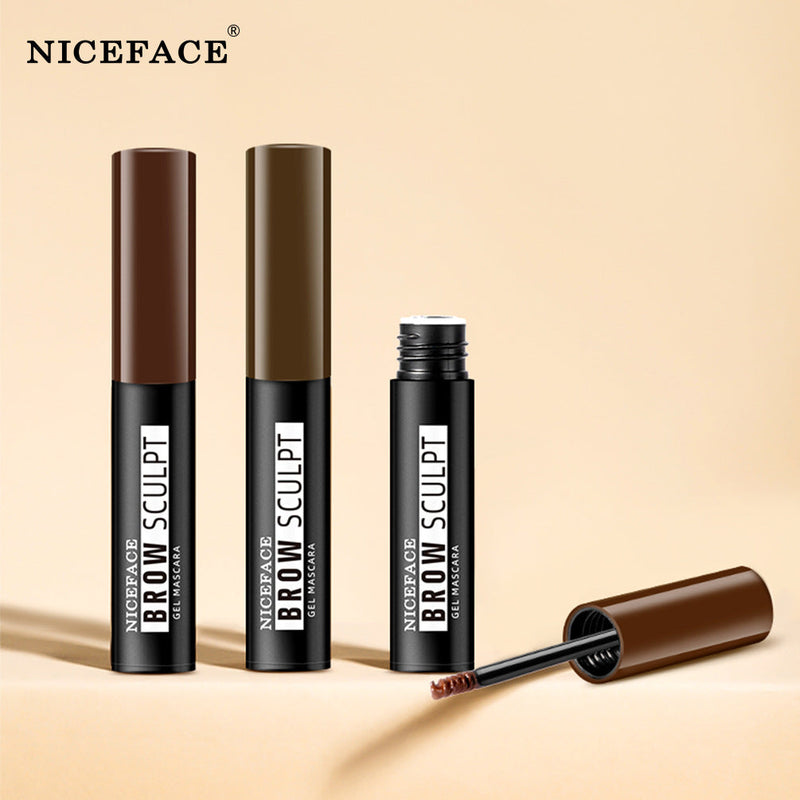 NICEFACE New 4 Color Eyebrow Dyeing Cream Slim Brush Head Waterproof/Anti-Sweat Eyebrow Dyeing Liquid Long Lasting Makeup Without Smudging