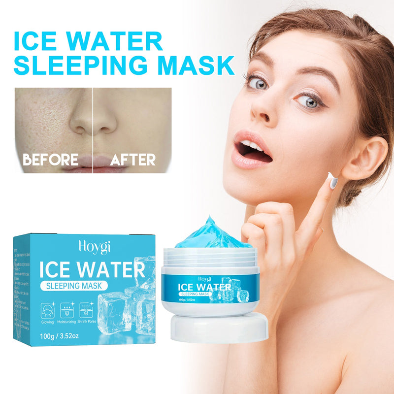 Ice Water Sleeping Mask, Deep Facial Hydrating And Moisturizing Delicate Skin Firming Anti-Wrinkle Facial Mask
