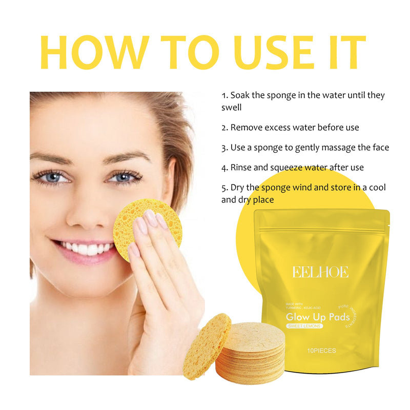 Turmeric Cleansing Pad Deeply Cleanses Skin, Removes Dirt, Controls Oil And Softens Exfoliated And Tender Ski