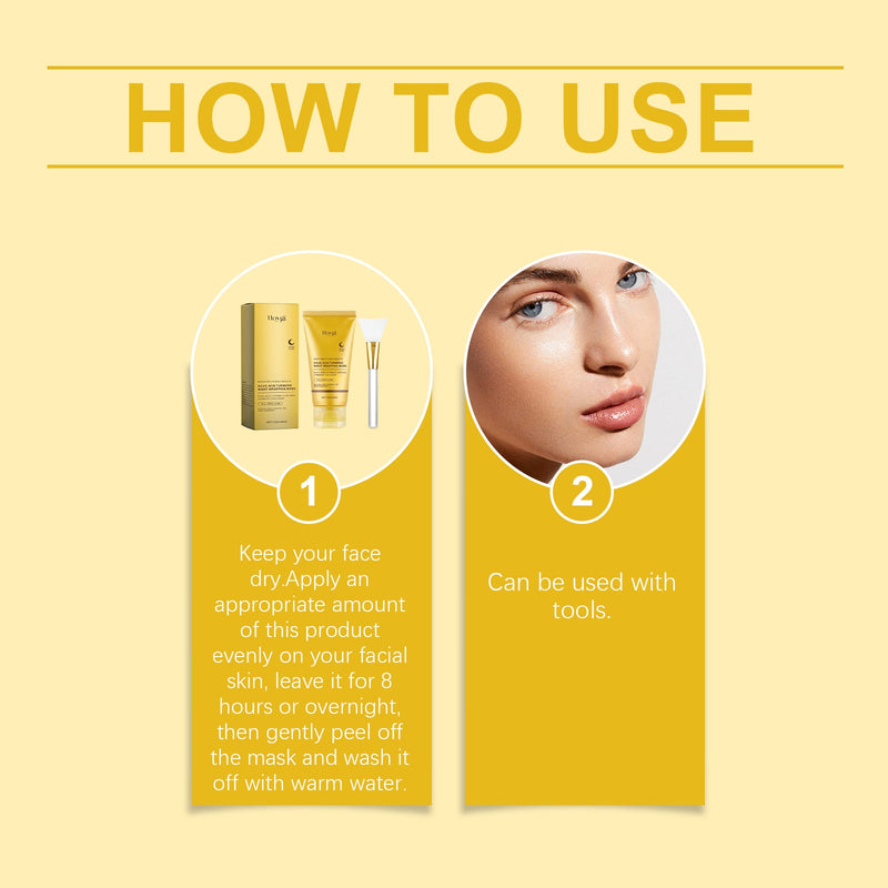 Hoygi Turmeric Collagen Peel-Off Mask (With A Scraper) Gently Cleanses, Moisturizes, Nourishes And Smooths The Facial Skin