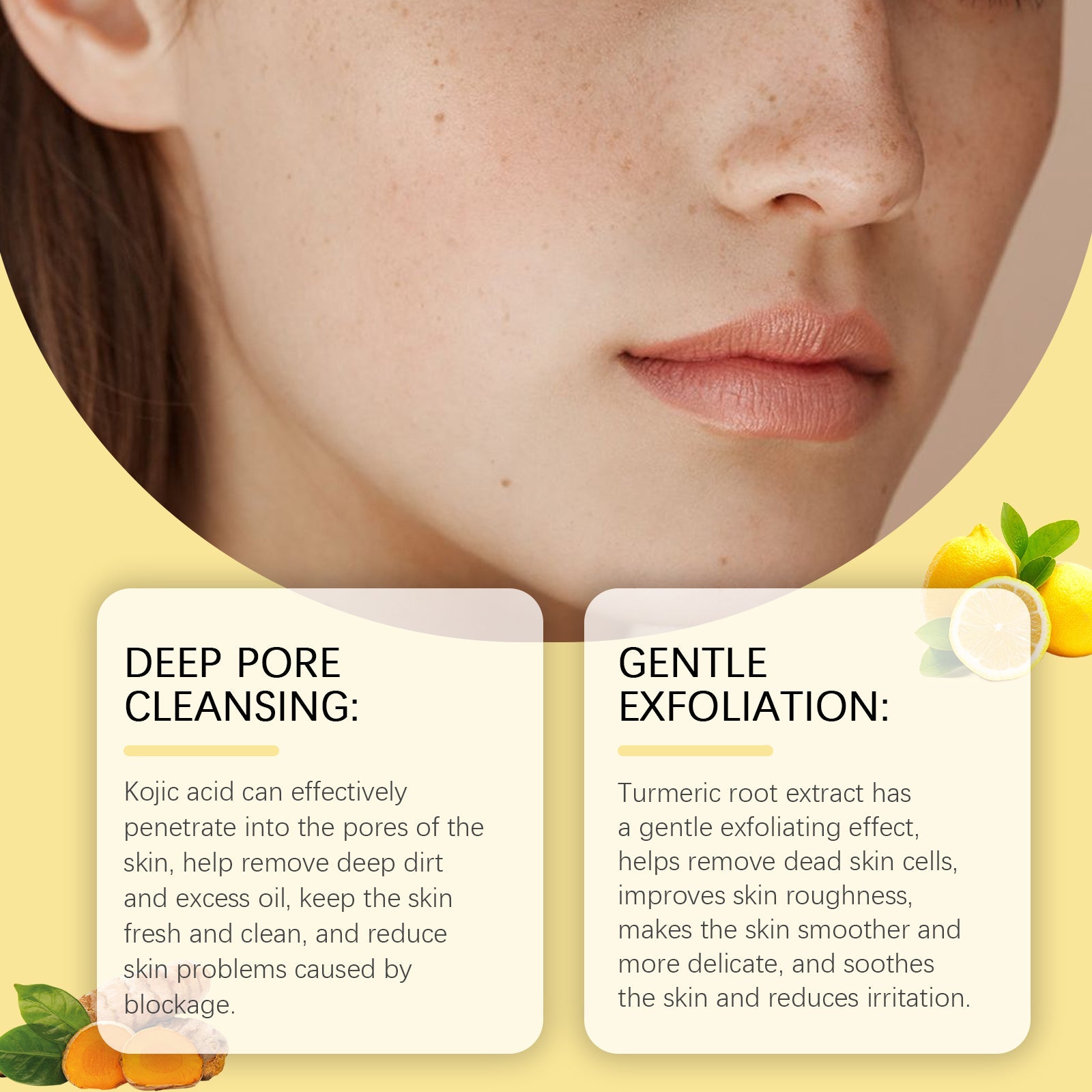 Turmeric Acid Cleansing Pad Gently Cleans Facial Pores And Moisturizes Refreshing And Moisturizing Cleansing Pad