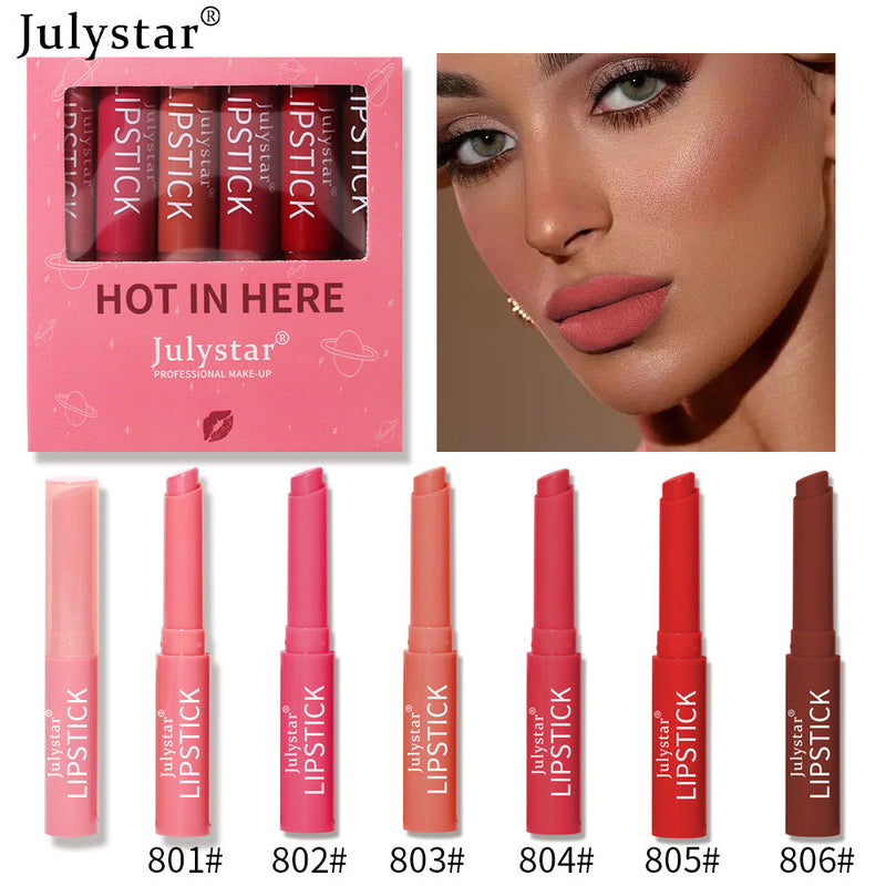 Velvet Foggy Lipstick Cover Box Matte Color Fast Candy Lipstick