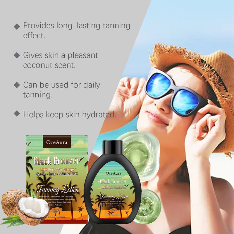 OceAura Coconut Darkening Lotion, Natural Summer Outdoor Darkening Lotion That Evenly Nourishes The Skin And Provides Long-Lasting Moisture