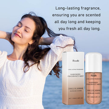 Vanilla Jasmine Fragrance Spray, Behind The Ears Neck Wrist Natural Fresh Fragrance Long-Lasting Fragrance