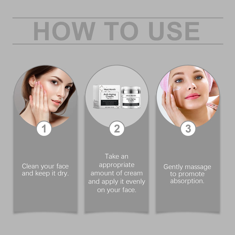 West&Month Moisturizing Face Cream Gently Moisturizes Facial Skin, Keeps Skin Elastic, Lightens Wrinkles, Moisturizes And Hydrates