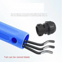 Rotating scraper deburring inner hole chamfering knife