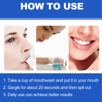 EELHOE Whitening Mouthwash, Clean Stains Oral Care Fresh Breath Mouthwash