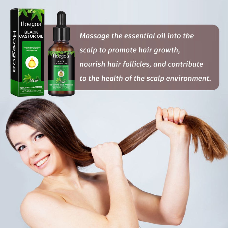 Black Castor Oil,Nourish Hair Prevent Moisture Scalp Solid Hair Strong Hair Black Castor Oil