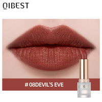 QIBEST Lipstick Velvet Matte Lipstick Not Easy To Fade Easy To Color Matte Lipstick