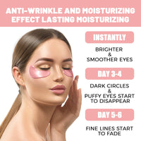 OUHOE Pink Rose Eye Mask, Reduces Fine Lines, Bags, Dark Circles, Moisturizes And Tights Skin Care Eye Mask