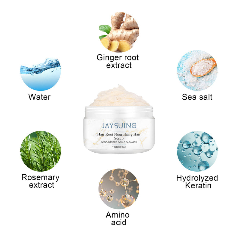 Hair Root Nourishing Scrub, Cleans Scalp Moisturizes Hair Roots, Smooth And Dense Hair Care Scrub