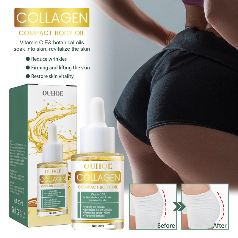 OUHOE Collagen Lift Body Oil, Slimming Body Firming Massage Beauty Body Care Oil