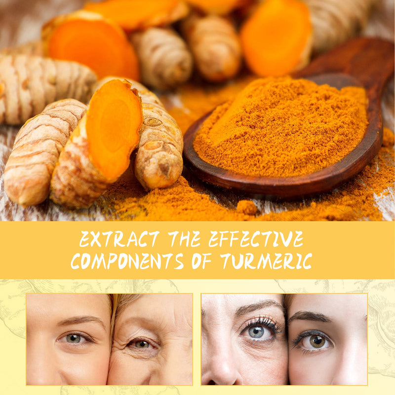OUHOE Turmeric Facial Repair Essence, Skin Repair Remove Dark Spots Anti-Wrinkle And Moisturize Essence