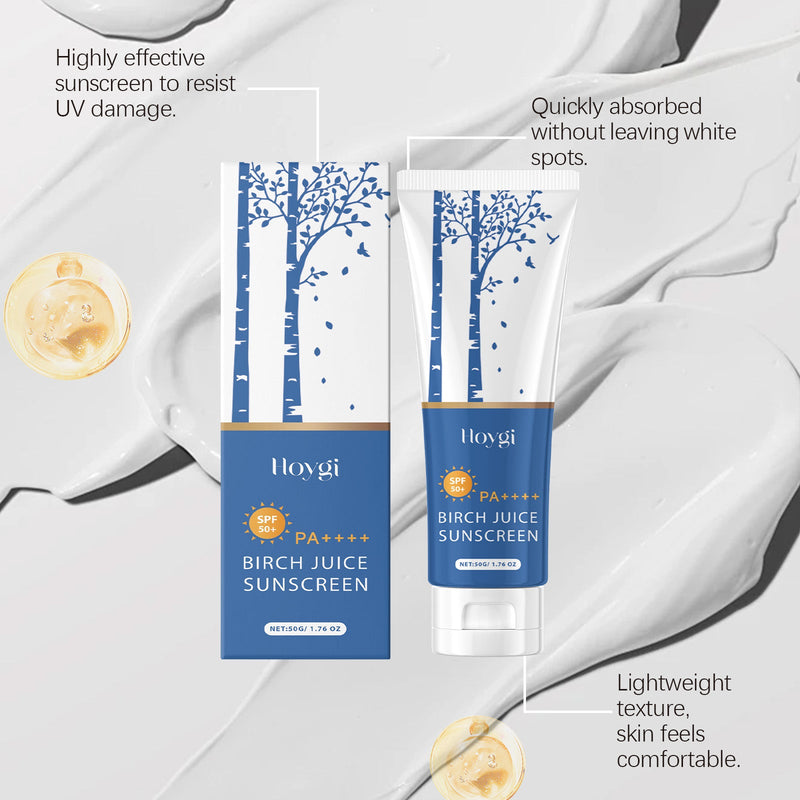 Hoygi Birch Juice Oil Control Protective Cream, Outdoor Light Non-Sticky Moisturizing Body Skin Isolation Protective Cream