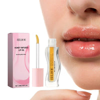 Honey Infused Lip Oil, Moist lips fade lip lines anti cracking and peeling wet lips