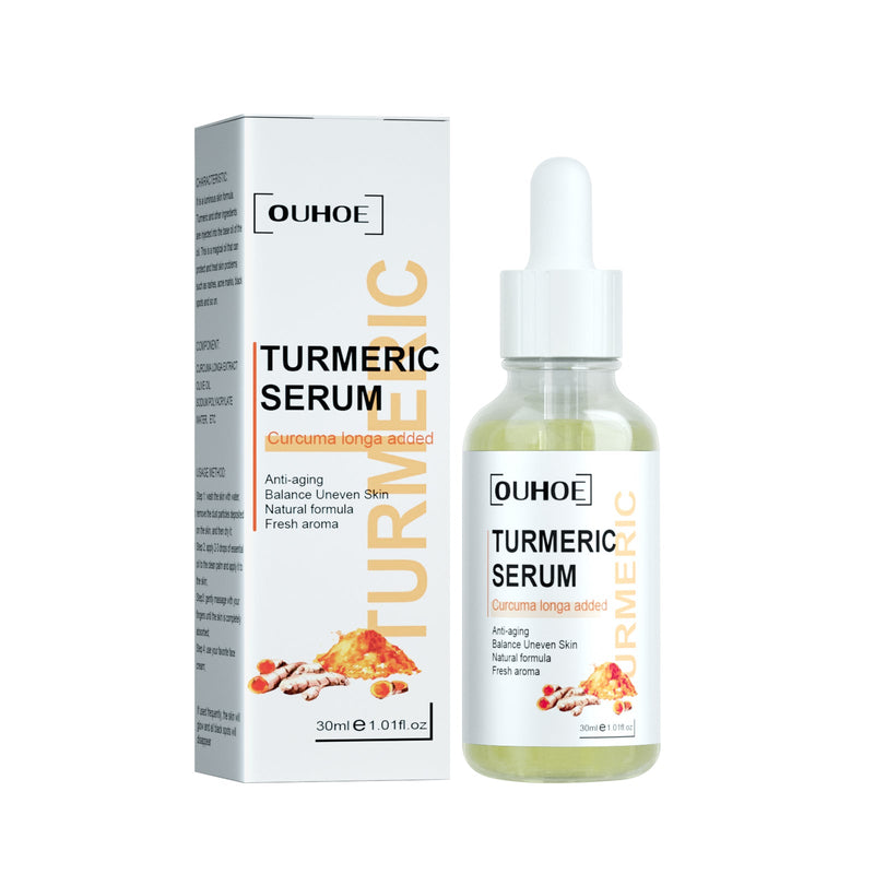 OUHOE Turmeric Facial Repair Essence, Skin Repair Remove Dark Spots Anti-Wrinkle And Moisturize Essence