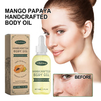 Mango Papaya Handcrafted Body Oil, Muscle Repair Blain Clean Moisturize Skin Shine Bright Essence