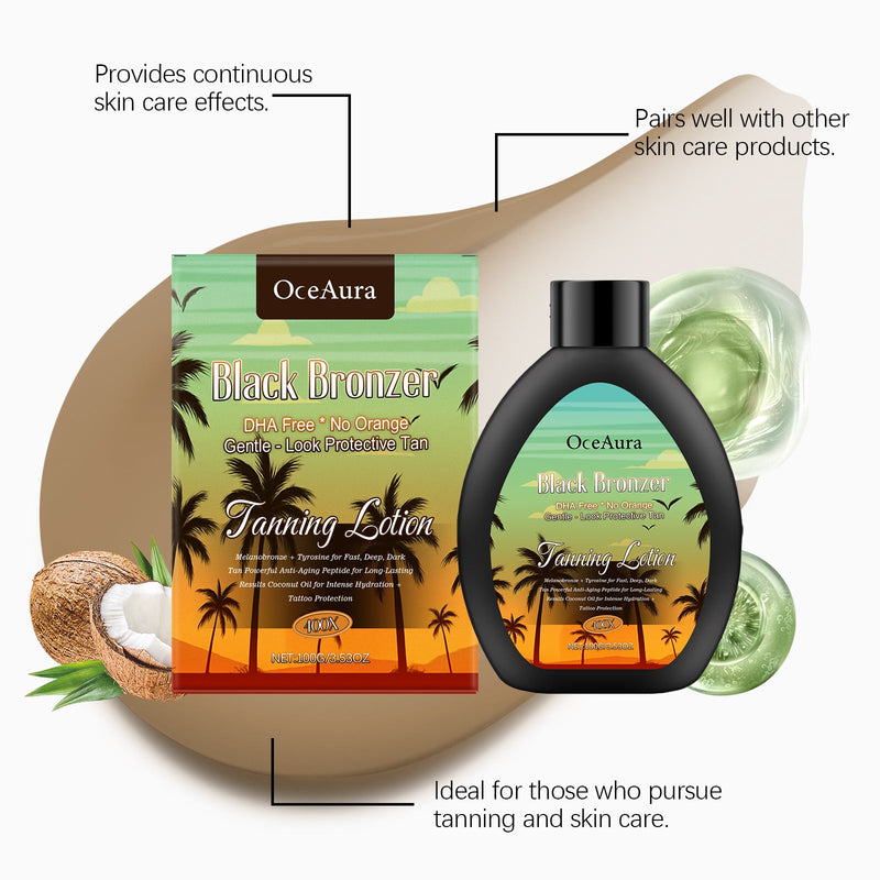 OceAura Coconut Darkening Lotion, Natural Summer Outdoor Darkening Lotion That Evenly Nourishes The Skin And Provides Long-Lasting Moisture