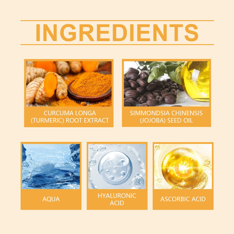 Turmeric Vitamin C Brightening Cream, Moisturizing Even Skin Tone Lighten Acne Mark Brightening Moisturizing Cream