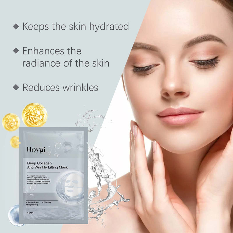 Collagen Anti-Wrinkle Mask, Facial Facial Moisturizing, Hydrating, Firming And Smoothing Fine Lines Mask