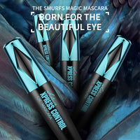 QIC 4D Silk Fiber Eyelash Mascara Waterproof Curling Thick Lengthening Extension Mascara Extension Makeup Black Waterproof