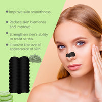 Bamboo Charcoal Blackhead Patch, Delicate Skin Care Gently Clean Acne Strawberry Nose Narrow Pores Nose Cleaning Patch