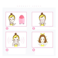 Face Cleaning Mini Electric Massage Brush Washing Machine Waterproof Silicone Cleansing Tools