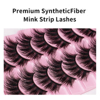 10 Pairs Of Messy Thick Imitation Mink Hair False Eyelashes 3D Stereo Realistic European And American Fried Hair False Eyelashes