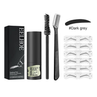 Eyebrow Print Set, Waterproof Stereoplastic Eyebrow Styling Quick Eyebrow Card Makeup Natural Hairline Powder