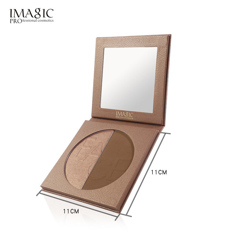 Two Color Contouring Powder Nose Three Dimensional V Face Shadow Powder Brightening Statute Lines One-Piece Contouring Tray